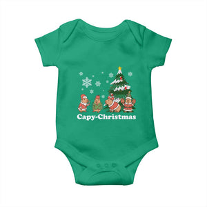 Christmas Capybara Baby Onesie Funny Capy Xmas Gift Idea TS12 Irish Green Print Your Wear