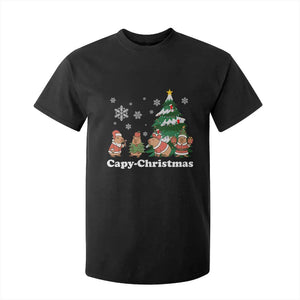 Christmas Capybara T Shirt For Kid Funny Capy Xmas Gift Idea TS12 Black Print Your Wear