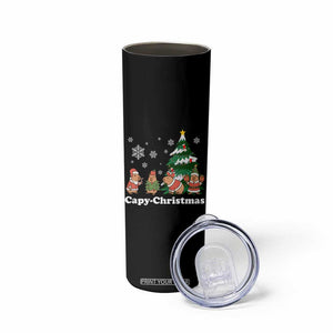 Christmas Capybara Skinny Tumbler Funny Capy Xmas Gift Idea TS12 Print Your Wear