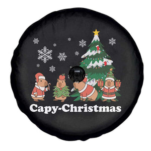 Christmas Capybara Spare Tire Cover Funny Capy Xmas Gift Idea TS12 Print Your Wear