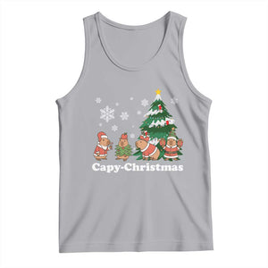 Christmas Capybara Tank Top Funny Capy Xmas Gift Idea TS12 Athletic Heather Print Your Wear