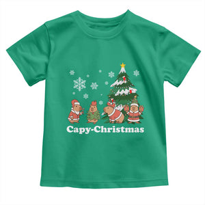 Christmas Capybara Toddler T Shirt Funny Capy Xmas Gift Idea TS12 Irish Green Print Your Wear