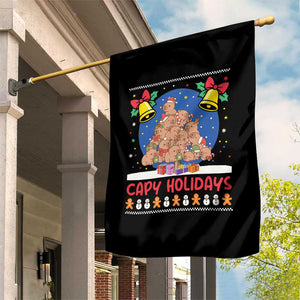 Capybara Christmas Tree Garden Flag Funny Capy Holidays Gift TS12 Print Your Wear