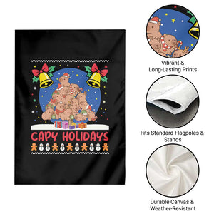 Capybara Christmas Tree Garden Flag Funny Capy Holidays Gift TS12 Print Your Wear