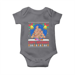 Capybara Christmas Tree Baby Onesie Funny Capy Holidays Gift TS12 Charcoal Print Your Wear