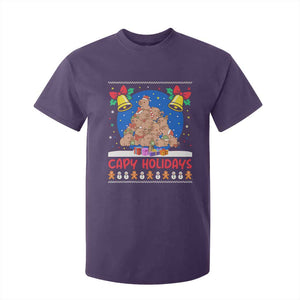 Capybara Christmas Tree T Shirt For Kid Funny Capy Holidays Gift TS12 Purple Print Your Wear