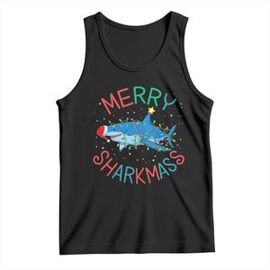 Christmas Shark Tank Top Funny Merry Sharkmas Xmas Gift TS12 Black Print Your Wear