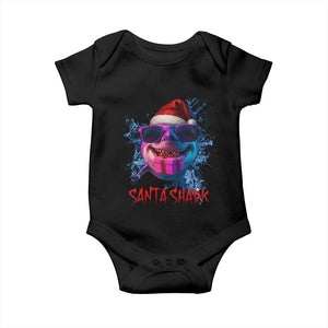 Funny Christmas Santa Shark Xmas Gift Baby Onesie TS12 Black Print Your Wear