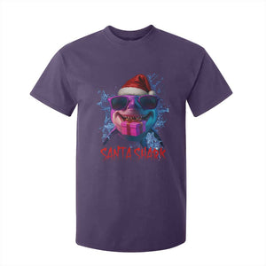 Funny Christmas Santa Shark Xmas Gift T Shirt For Kid TS12 Purple Print Your Wear