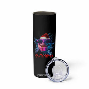 Funny Christmas Santa Shark Xmas Gift Skinny Tumbler TS12 Print Your Wear