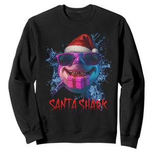 Funny Christmas Santa Shark Xmas Gift Sweatshirt TS12 Black Print Your Wear