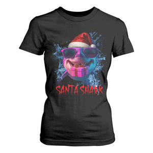 Funny Christmas Santa Shark Xmas Gift T Shirt For Women TS12 Black Print Your Wear