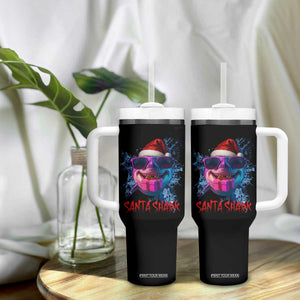 Funny Christmas Santa Shark Xmas Gift Tumbler With Handle TS12 Print Your Wear
