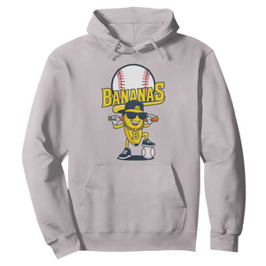Cool Banana Playing Baseball Hoodie Funny Fruit Sports Gift TS12 Ice Gray Print Your Wear