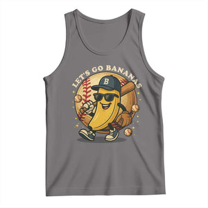 Funny Banana Baseball Tank Top Sports Humor Banana Baseball TS12 Deep Heather Print Your Wear