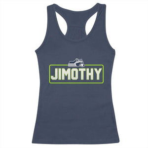 Funny Seattle Jimothy The Raccoon Racerback Tank Top Football Parody Viral Trash Panda Feral Meme