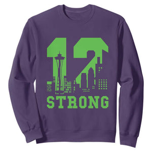 Space Needle Emerald City Skyline Number 12 Typography Sweatshirt Pacific Northwest Fan Pride