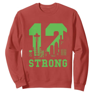 Space Needle Emerald City Skyline Number 12 Typography Sweatshirt Pacific Northwest Fan Pride