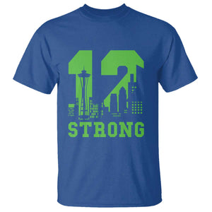 Space Needle Emerald City Skyline Number 12 Typography T Shirt Pacific Northwest Fan Pride