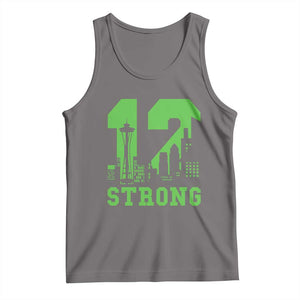 Space Needle Emerald City Skyline Number 12 Typography Tank Top Pacific Northwest Fan Pride