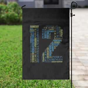 Victory And Strength Number 12 Typography Garden Flag Gift For Football Lovers
