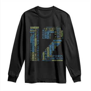 Victory And Strength Number 12 Typography Long Sleeve Shirt Gift For Football Lovers