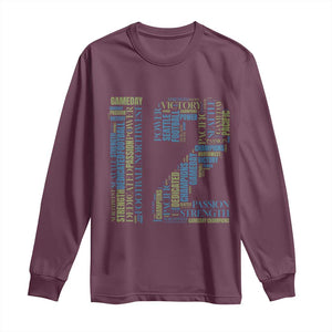 Victory And Strength Number 12 Typography Long Sleeve Shirt Gift For Football Lovers