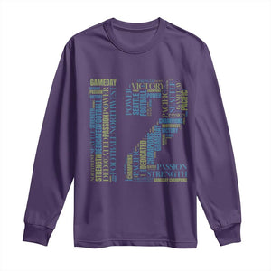 Victory And Strength Number 12 Typography Long Sleeve Shirt Gift For Football Lovers