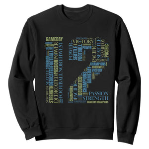 Victory And Strength Number 12 Typography Sweatshirt Gift For Football Lovers
