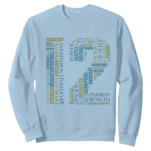 Victory And Strength Number 12 Typography Sweatshirt Gift For Football Lovers