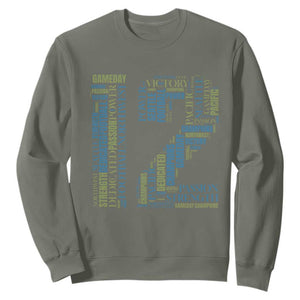 Victory And Strength Number 12 Typography Sweatshirt Gift For Football Lovers