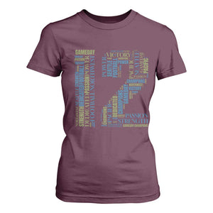 Victory And Strength Number 12 Typography T Shirt For Women Gift For Football Lovers