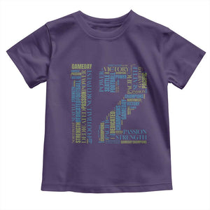 Victory And Strength Number 12 Typography Toddler T Shirt Gift For Football Lovers