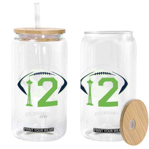 Space Needle Emerald City Number 12 Glass Can Sports Fan Pride