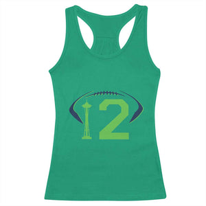 Space Needle Emerald City Number 12 Racerback Tank Top Sports Fan Pride