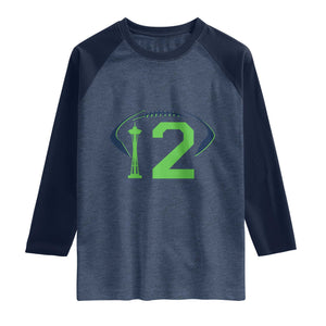 Space Needle Emerald City Number 12 Raglan Shirt Sports Fan Pride