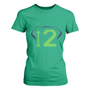 Space Needle Emerald City Number 12 T Shirt For Women Sports Fan Pride