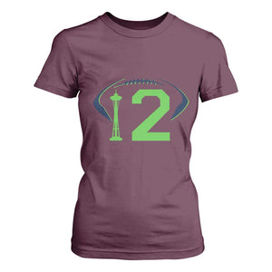 Space Needle Emerald City Number 12 T Shirt For Women Sports Fan Pride