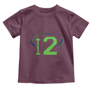 Space Needle Emerald City Number 12 Toddler T Shirt Sports Fan Pride