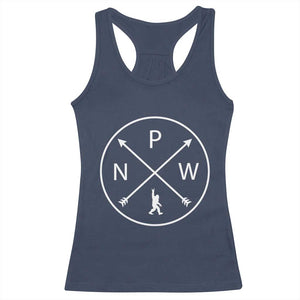 PNW Bigfoot Crossed Arrows Pacific Northwest Pride Racerback Tank Top