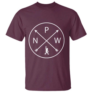 PNW Bigfoot Crossed Arrows Pacific Northwest Pride T Shirt