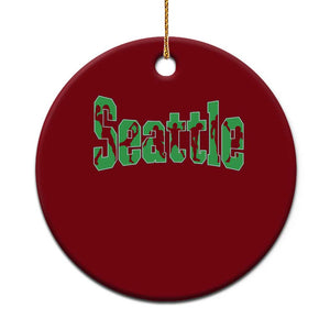 Seattle Sports Player Silhouette Ceramic Ornament Gift For Football Lovers