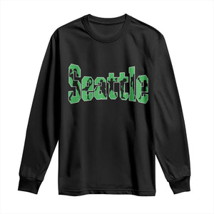 Seattle Sports Player Silhouette Long Sleeve Shirt Gift For Football Lovers
