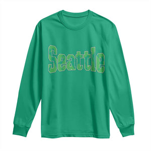 Seattle Sports Player Silhouette Long Sleeve Shirt Gift For Football Lovers