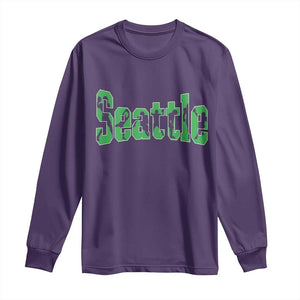 Seattle Sports Player Silhouette Long Sleeve Shirt Gift For Football Lovers