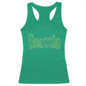 Seattle Sports Player Silhouette Racerback Tank Top Gift For Football Lovers
