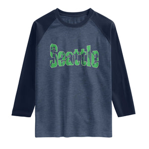Seattle Sports Player Silhouette Raglan Shirt Gift For Football Lovers