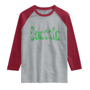 Seattle Sports Player Silhouette Raglan Shirt Gift For Football Lovers