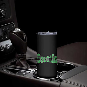 Seattle Sports Player Silhouette Skinny Tumbler Gift For Football Lovers