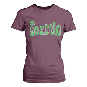 Seattle Sports Player Silhouette T Shirt For Women Gift For Football Lovers